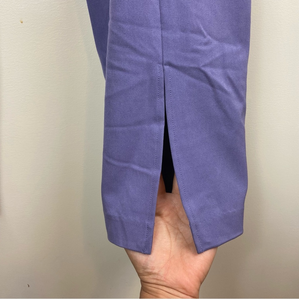 1.State Lavender Purple Split Front Crepe Pants Plus Size 18W Straight Leg - Picture 4 of 10